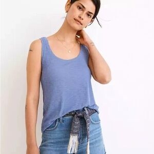 Madewell (XS) Purple “Eastover” Tank Top- Ribbed, Breathable, Layering, Light